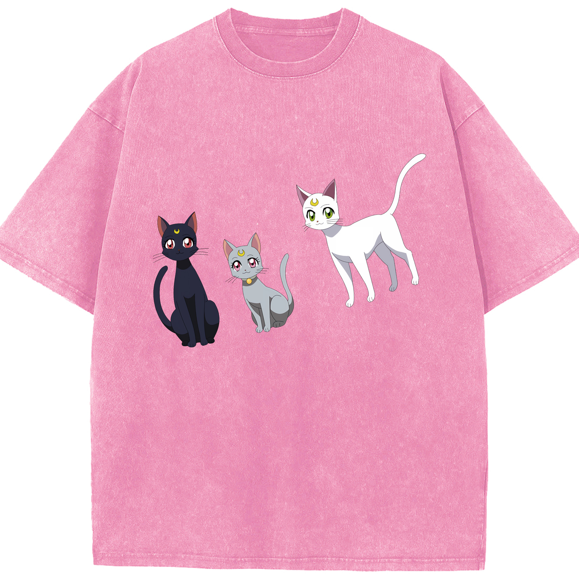 （画像用） 美少女戦士セーラームーン Sailor Moon 綿100% ヴィンテージ風 半袖Tシャツ（フロントプリント）